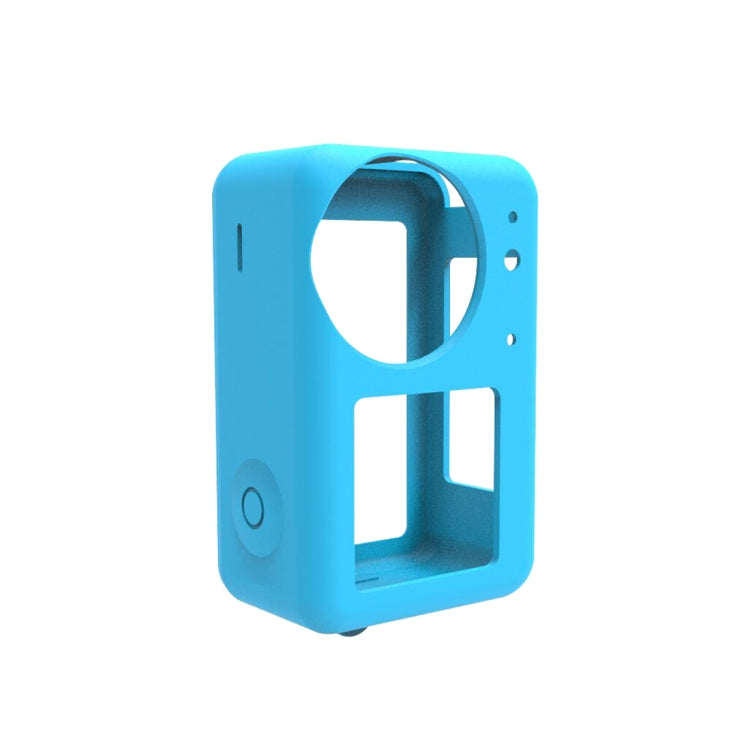 For DJI Osmo Action 4 / 3 PULUZ Silicone Protective Case with Lens Cap (Blue) - by PULUZ | Online Shopping South Africa | PMC Jewellery