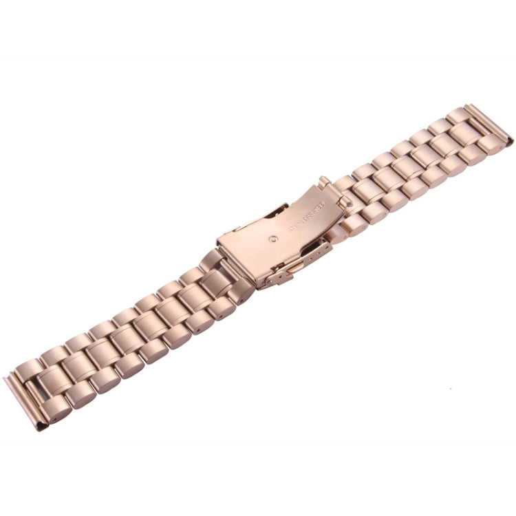 For Apple Watch 42mm Black Steel Watch Band, Only Used in Conjunction with Connectors (S-AW-0062)(Gold)