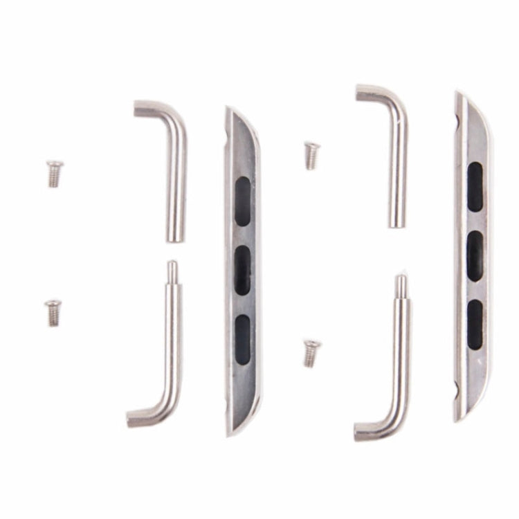 For Apple Watch 42 / 44 / 45mm Metal Strap Connector Metal Buckle, Pair(Silver) - Others by PMC Jewellery | Online Shopping South Africa | PMC Jewellery | Buy Now Pay Later Mobicred