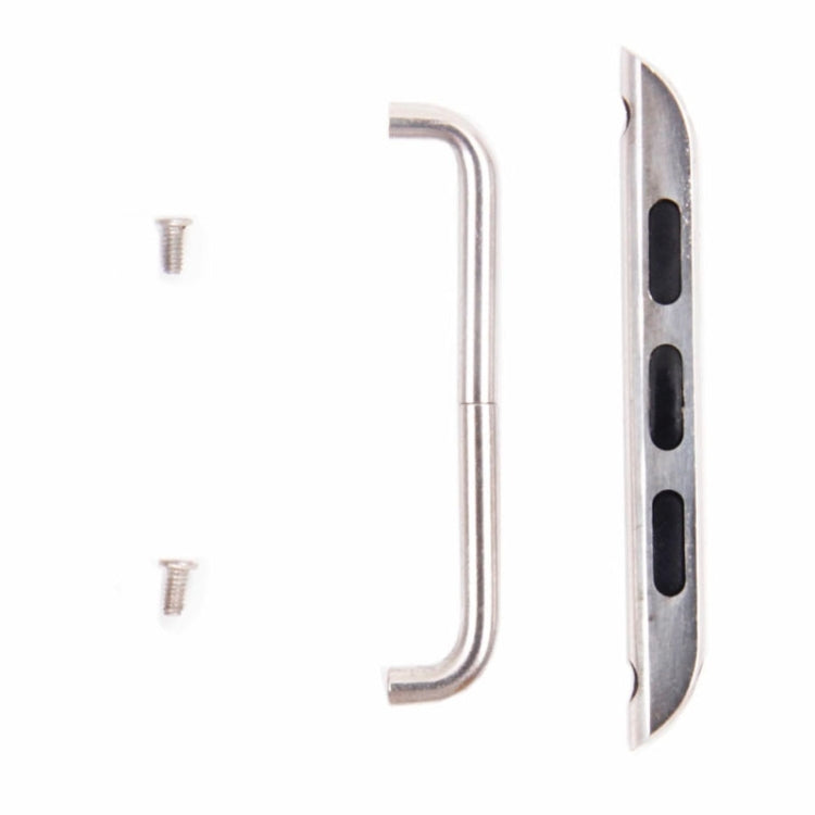 For Apple Watch 42 / 44 / 45mm Metal Strap Connector Metal Buckle, Pair(Silver) - Others by PMC Jewellery | Online Shopping South Africa | PMC Jewellery | Buy Now Pay Later Mobicred