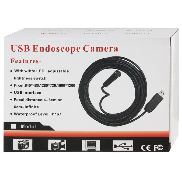 Waterproof USB Endoscope Snake Tube Inspection Camera with 6 LED for Parts of OTG Function Android Mobile Phone, Length: 5m, Lens Diameter: 7mm(Black) - free shipping - PMC Jewellery - Order now!
