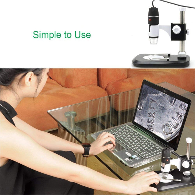 DMS-MDS800 40X-800X Magnifier 2.0MP Image Sensor USB Digital Microscope with 8 LEDs & Professional Stand - free shipping - PMC TechLife - Order now!