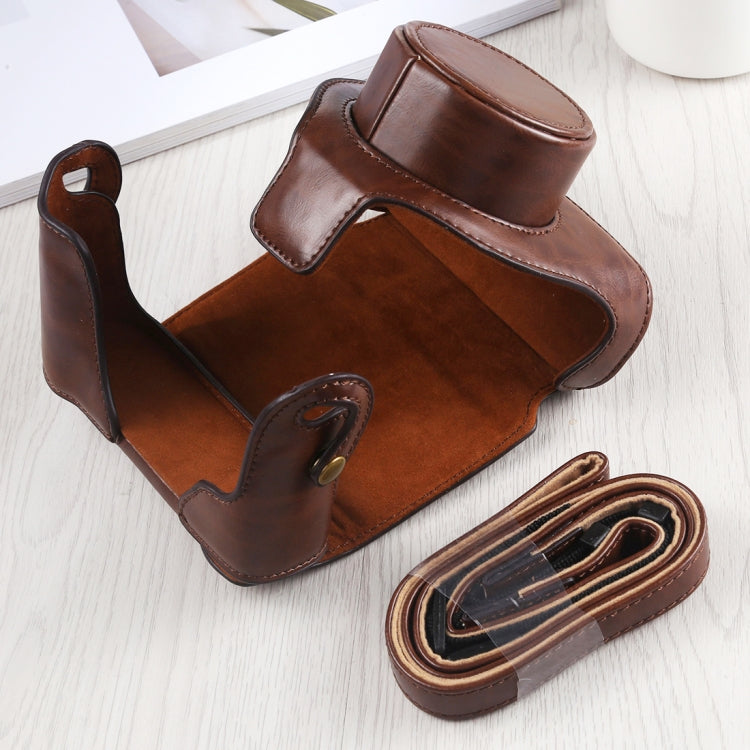 Full Body Camera PU Leather Case Bag with Strap for FUJIFILM X10 / X20(Coffee) - Leather Bag by PMC TechLife | Online Shopping South Africa | PMC TechLife