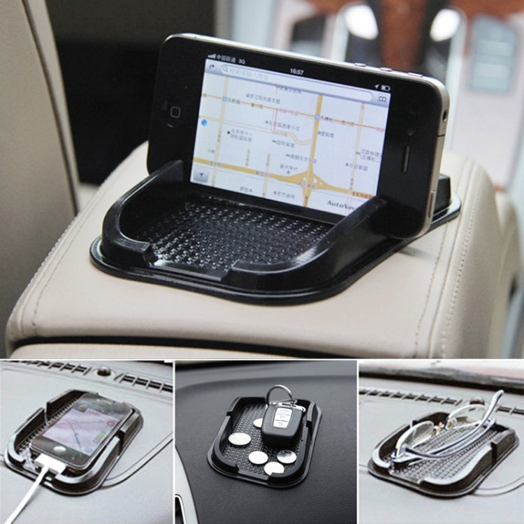 Universal Mobile Phone Car Rubber Smart Non-slip Stand Holder, For iPhone, Galaxy, Sony, Lenovo, HTC, Huawei, and other Smartphones(Black) - Car Holders by PMC TechLife | Online Shopping South Africa | PMC TechLife
