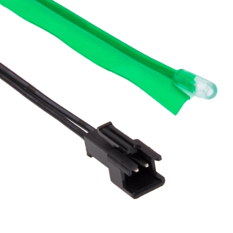 EL Cold Green Light Water-resistant Flat Flexible Car Strip Light with Driver for Car Decoration, Length: 5m(Green)