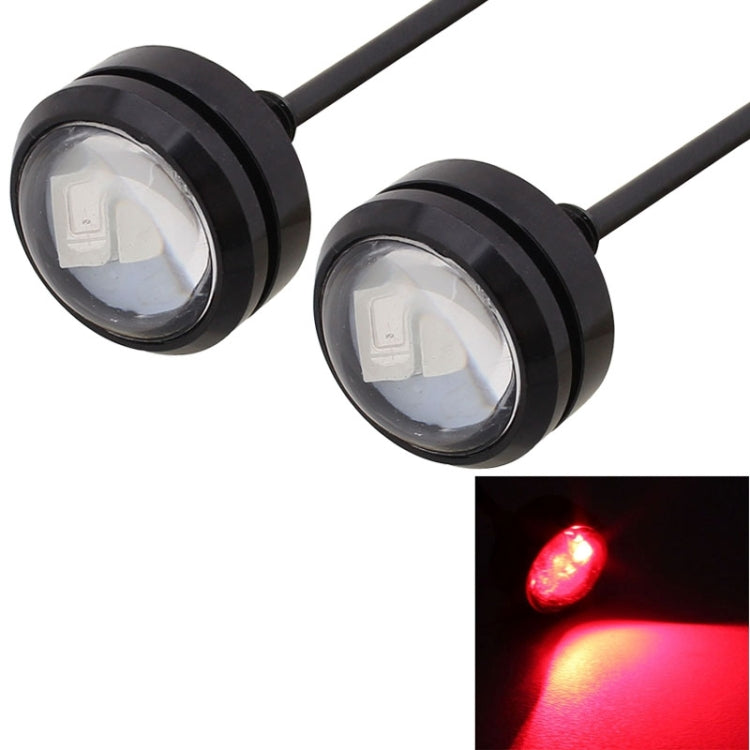 2 PCS 22.5mm 1.5W 150LM Red Light 3 LED SMD 5630 Spotlight Eagle Eye Light Daytime Running Light for Vehicles