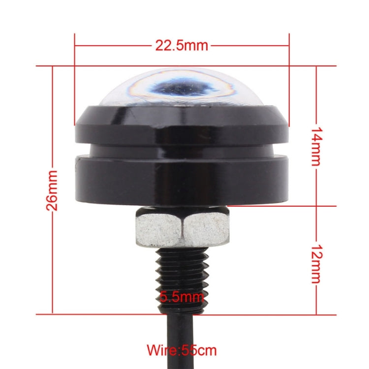 2 PCS 22.5mm 1.5W 150LM Red Light 3 LED SMD 5630 Spotlight Eagle Eye Light Daytime Running Light for Vehicles