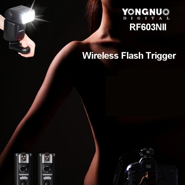 2 PCS YONGNUO RF603N II FSK 2.4GHz Wireless Flash Trigger with N1 Shutter Connecting Cable - free shipping - PMC Jewellery - Order now!