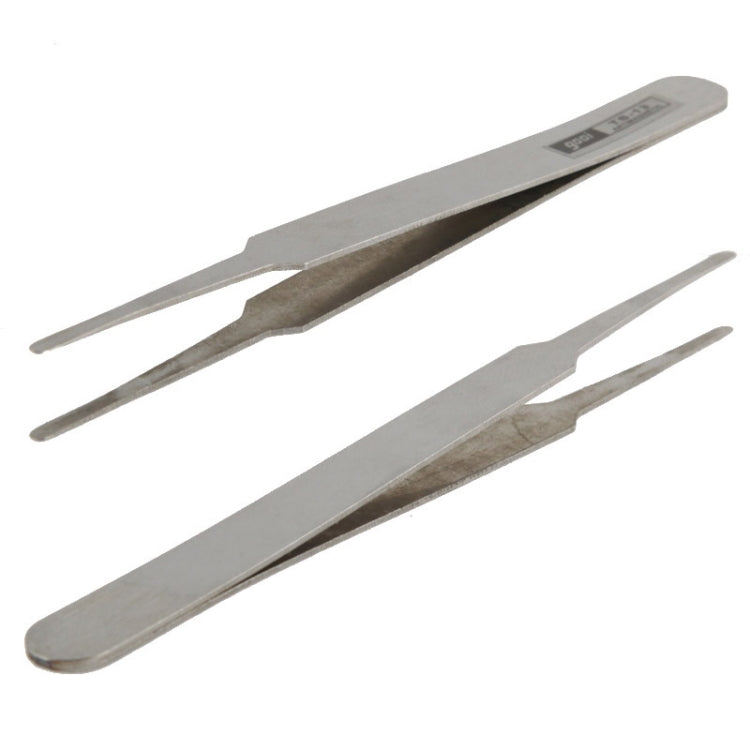 6 PCS Stainless Steel TS-10/ 11/ 12/ 13/ 14/ 15 Straight and Angled Tweezerses(Grey) - Tweezers by VETUS | Online Shopping South Africa | PMC Jewellery | Buy Now Pay Later Mobicred