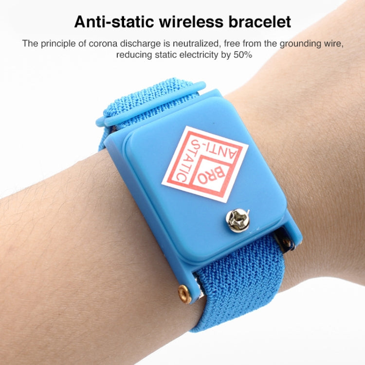 Wireless Anti Static ESD Discharge Cable Band Wrist Strap(Baby Blue) - free shipping - PMC TechLife - Order now!