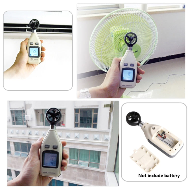 BENETECH Digital Electronic Anemometer (GM816A)(White) - Tachometers & Anemometer by BENETECH | Online Shopping South Africa | PMC Jewellery | Buy Now Pay Later Mobicred