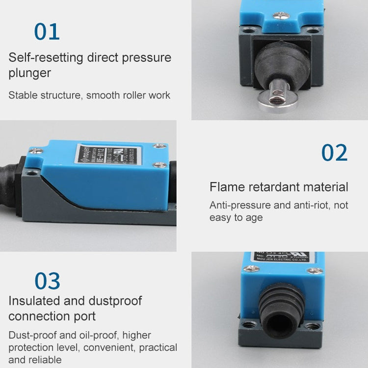 ME-8112 Mechanical Control Roller Plunger Mini Limit Switch(Blue)