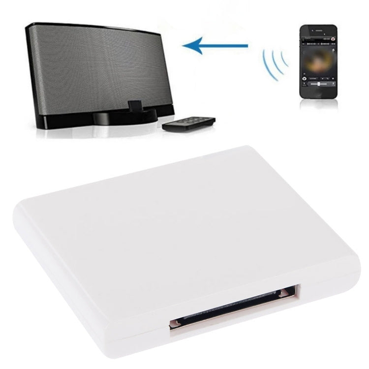 Wireless Bluetooth Music Receiver For iPhone 4 & 4S / (iPad 3) / iPad 2 / iPod / Any Bluetooth Device(White)