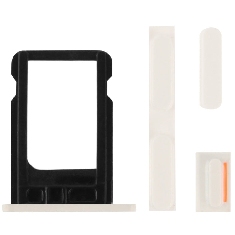 Full Housing Chassis / Back Cover with Mounting Plate & Mute Button + Power Button + Volume Button + Nano SIM Card Tray for iPhone 5C(White)