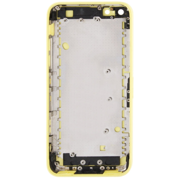 Full Housing Chassis / Back Cover with Mounting Plate & Mute Button + Power Button + Volume Button + Nano SIM Card Tray for iPhone 5C(Yellow)