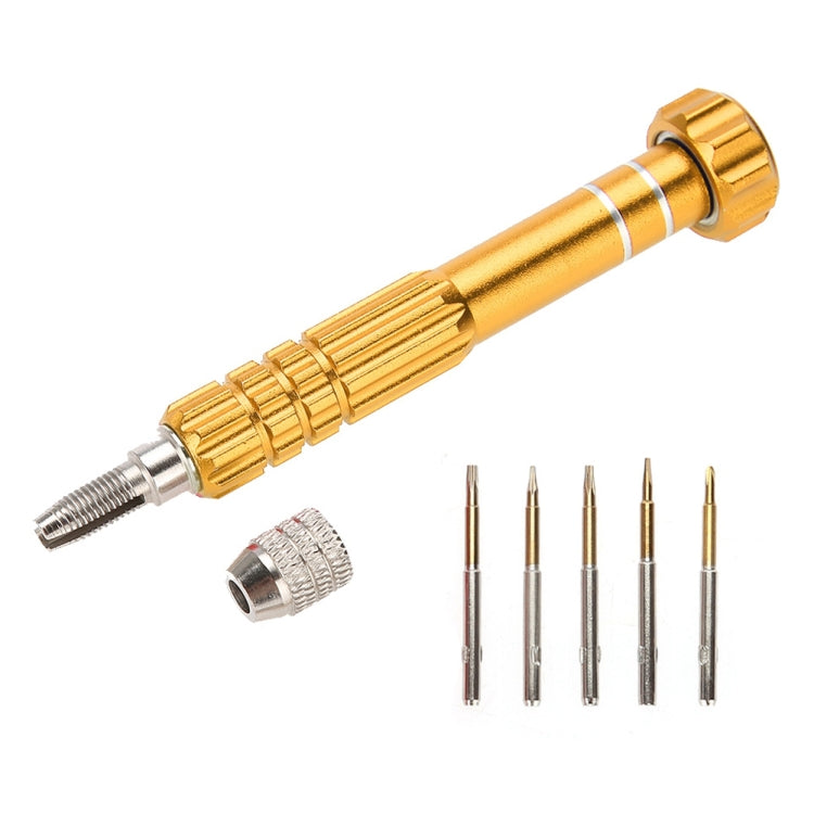 5 in 1 Gold Series Screwdriver Sets for iPhone 5 & 5S & 5C / iPhone 4 & 4S (T5 / T6 / 1.2 / 1.5 / 0.8)
