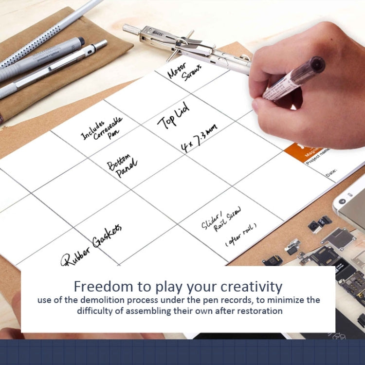 JAKEMY JM-Z09 25cm x 20cm Magnetic Project Mat with Marker Pen for iPhone / Samsung Repairing Tools - Working Mat by JAKEMY | Online Shopping South Africa | PMC TechLife | Buy Now Pay Later Mobicred