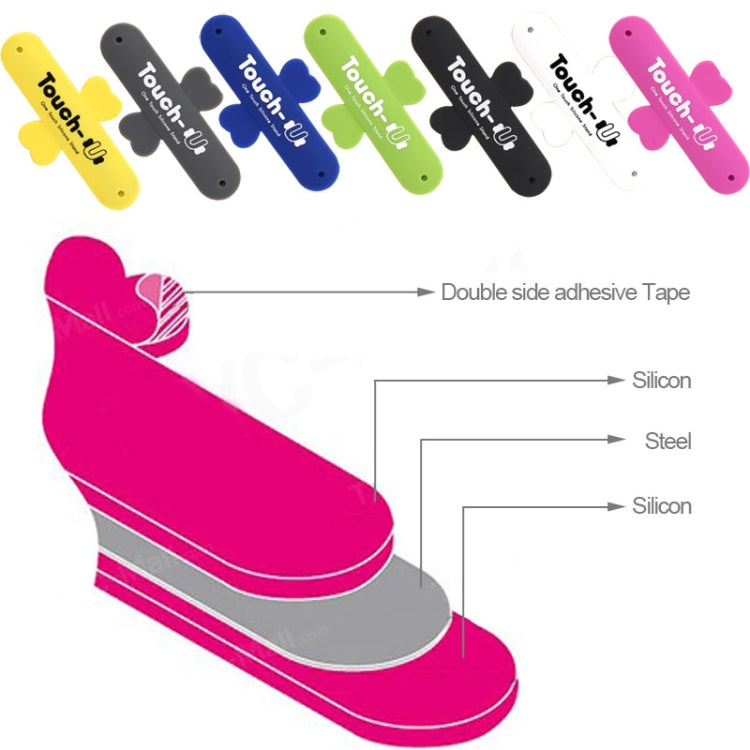 100 PCS Touch-u One Touch Universal Silicone Stand Holder(Grey) - Desktop Holder by PMC TechLife | Online Shopping South Africa | PMC TechLife