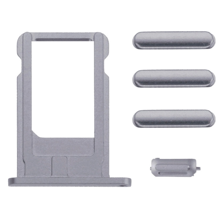 Full Assembly Housing Cover for iPhone 6 Plus, Including Back Cover & Card Tray & Volume Control Key & Power Button & Mute Switch Vibrator Key(Grey)