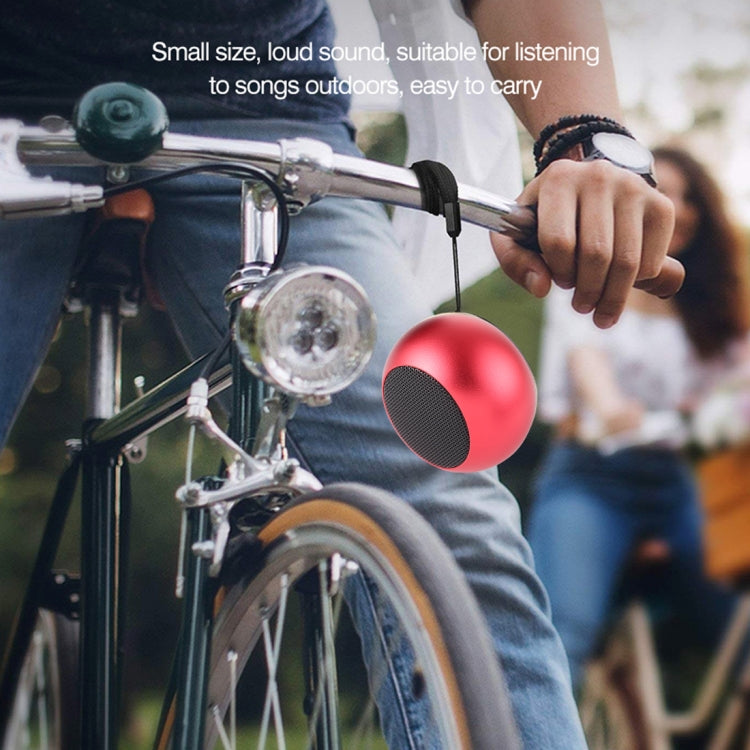 Mini Metal Wireless Bluetooth Speaker, Hands-free, LED Indicator(Red)