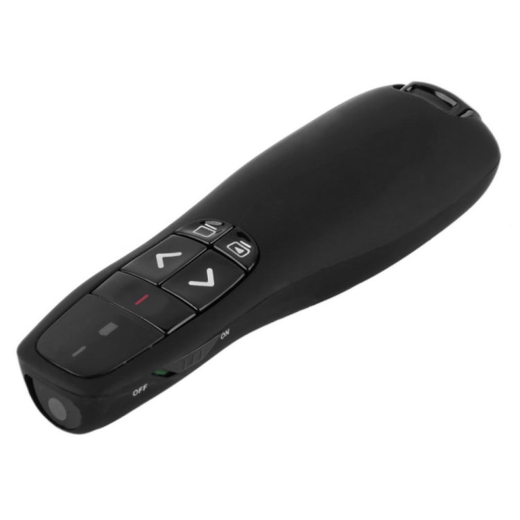 Multimedia Presenter with Laser Pointer & USB Receiver for Projector / PC / Laptop, Control Distance: 15m (R400)(Black) - by PMC Jewellery | Online Shopping South Africa | PMC Jewellery