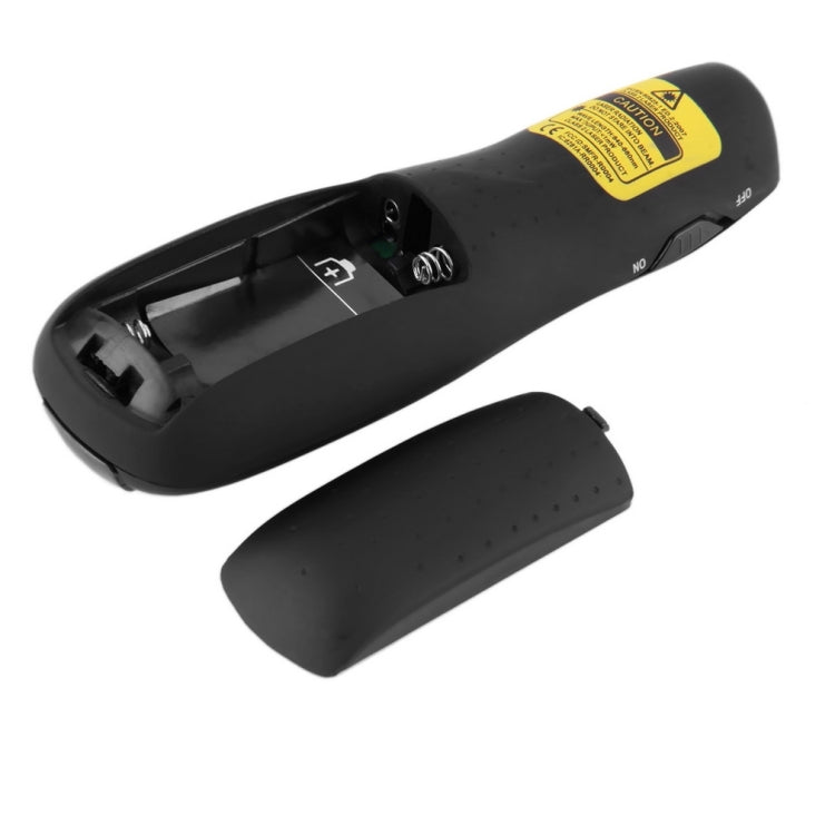 Multimedia Presenter with Laser Pointer & USB Receiver for Projector / PC / Laptop, Control Distance: 15m (R400)(Black) - by PMC Jewellery | Online Shopping South Africa | PMC Jewellery