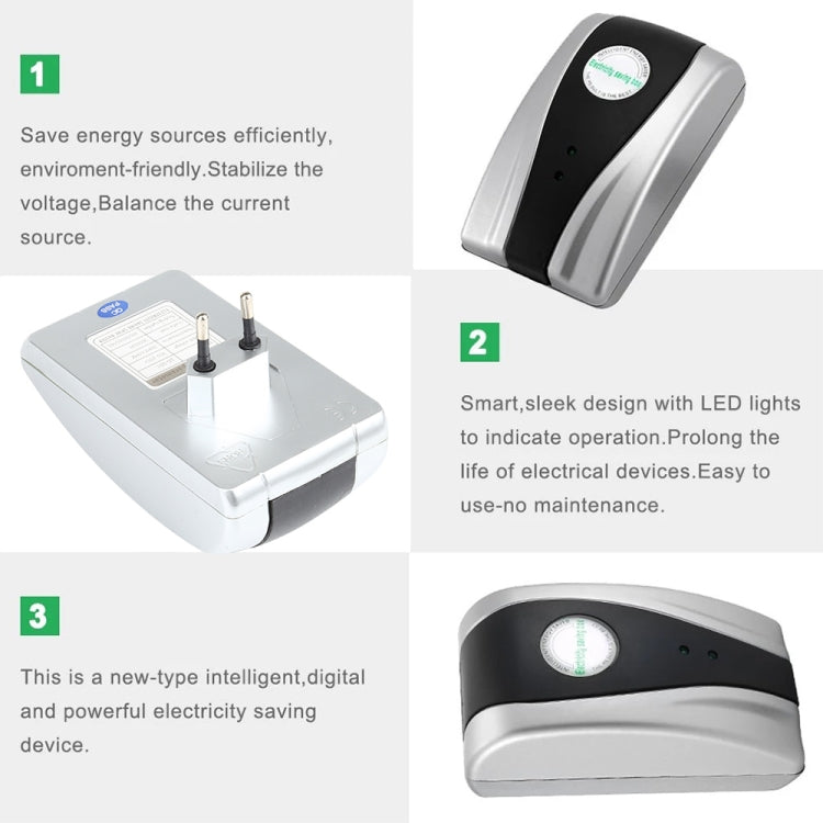 SD-001 Super Intelligent Digital Energy Saving Equipment, Useful Load: 18000W EU Plug(Grey) - by PMC Jewellery | Online Shopping South Africa | PMC Jewellery