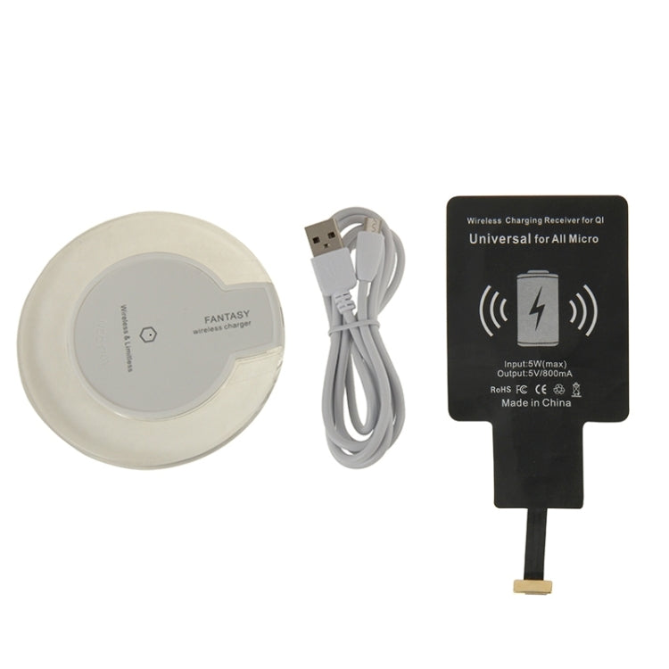 FANTASY Wireless Charger & Wireless Charging Receiver, For Galaxy Note Edge / N915V / N915P / N915T / N915A(White)