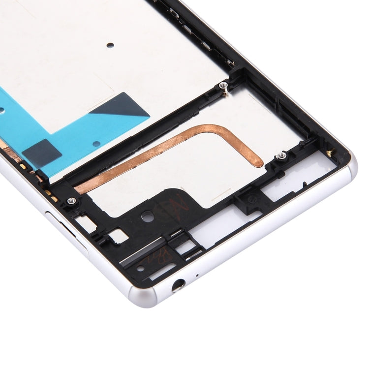 Front Housing LCD Frame Bezel Plate for Sony Xperia Z3 / L55w / D6603(White)