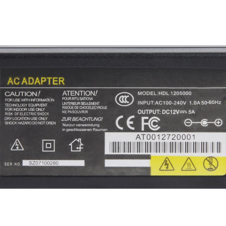 EU Plug 12V 5A / 16 Channel DVR AC Power Adapter, Output Tips: 5.5 x 2.5mm - free shipping - PMC Jewellery - Order now!