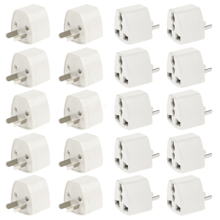 20 PCS Plug Adapter, Travel Power Adaptor with AU Socket Plug - Plug Adaptor by PMC TechLife | Online Shopping South Africa | PMC TechLife