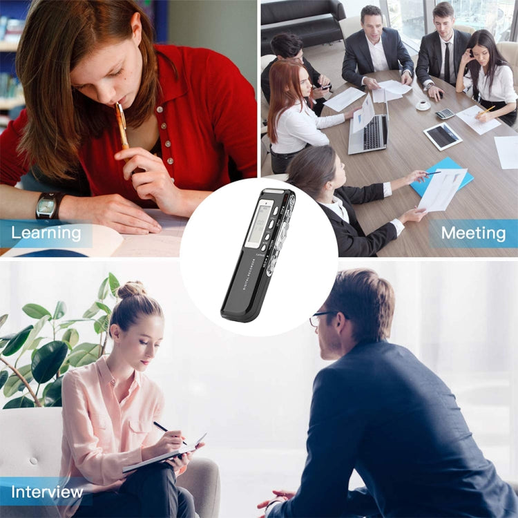8GB Digital Voice Recorder Dictaphone MP3 Player, Support Telephone recording, VOX function, Power supply: 2 x AAA battery(Black)(Black) - Other Style by PMC TechLife | Online Shopping South Africa | PMC TechLife | Buy Now Pay Later Mobicred