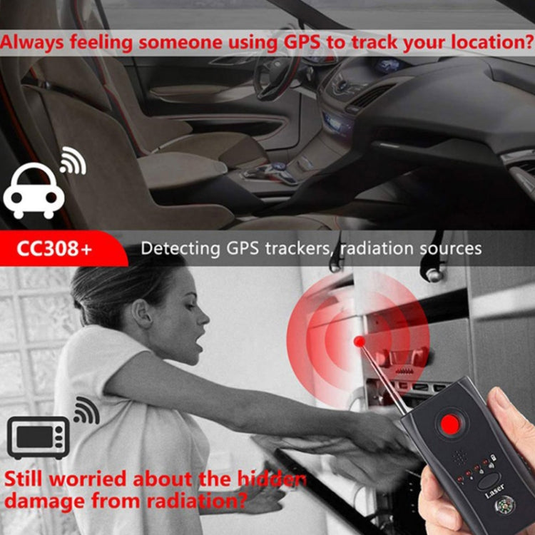 CC308+ Multi-Detector Full-Range All-Round Detector For Hidden Mini Camera / IP Lens/ GMS / RF Signal Detector Finder(Black) - free shipping - PMC Jewellery - Order now!