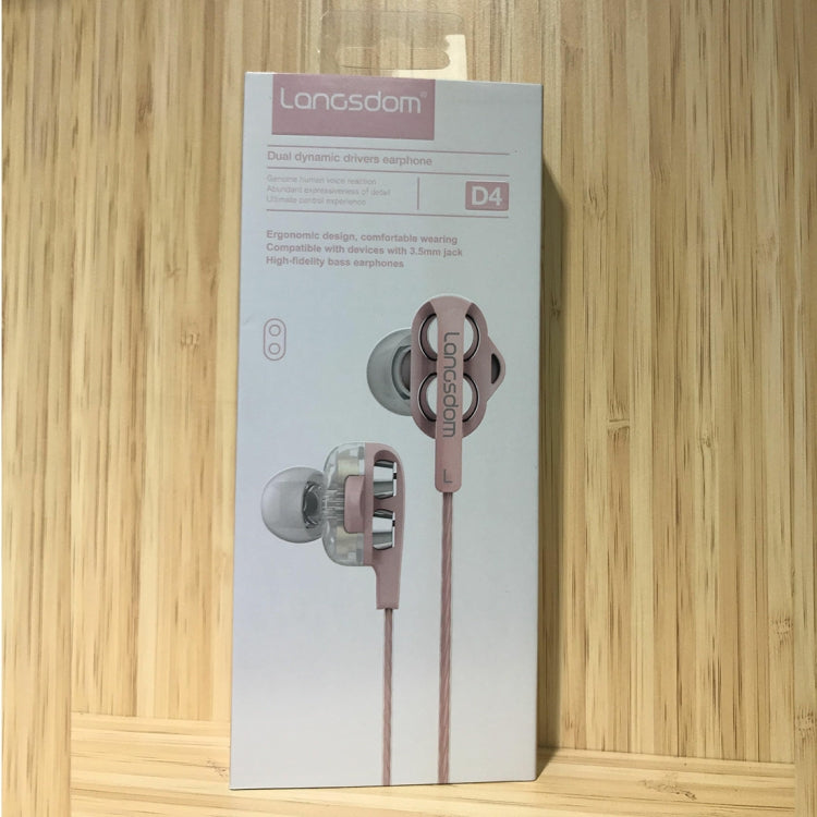 Langsdom Double Moving Coil with Wheat Headset(Black) - Bluetooth Earphone by Langsdom | Online Shopping South Africa | PMC TechLife | Buy Now Pay Later Mobicred