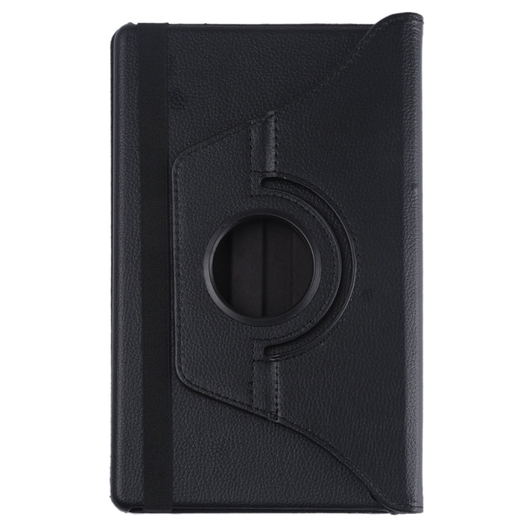 Litchi Texture Horizontal Flip 360 Degrees Rotation Leather Case for Galaxy Tab A 10.1 (2019) T510 / T515, with Holder (Black)