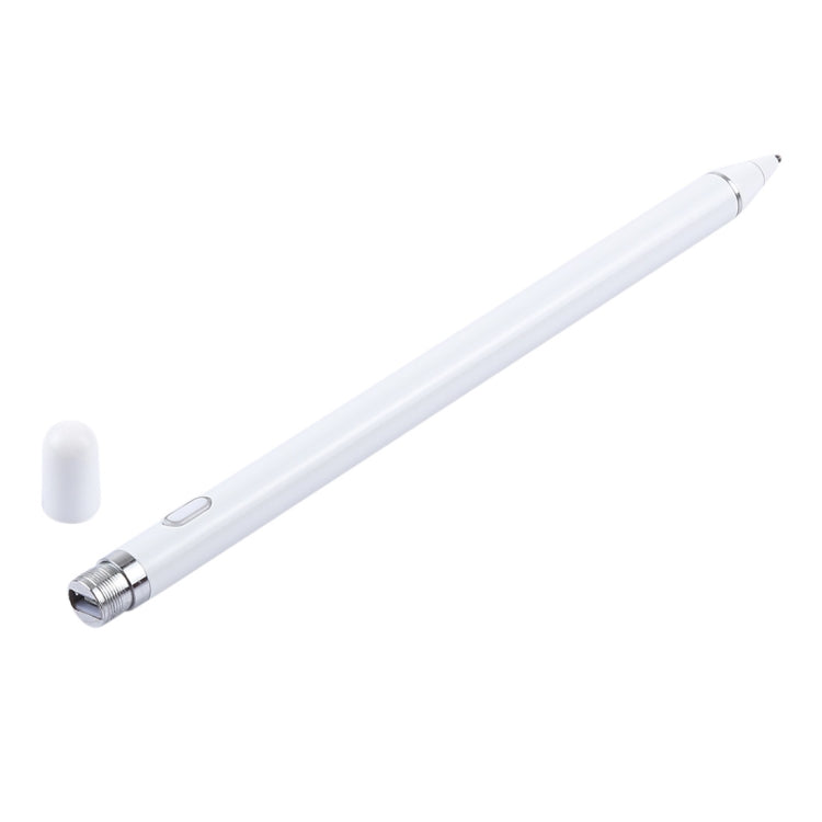Long Universal Rechargeable Capacitive Touch Screen Stylus Pen with 2.3mm Superfine Metal Nib for iPhone, iPad, Samsung, and Other Capacitive Touch Screen Smartphones or Tablet PC(White)