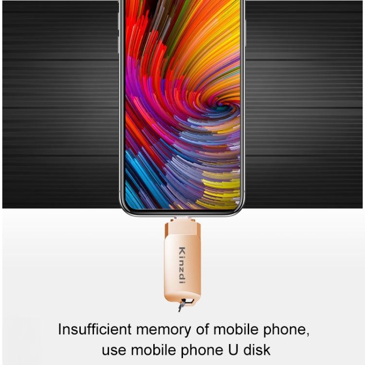 Kinzdi 32GB USB 2.0 Android Phone & Computer Dual-use Rotary Metal U Disk V8 (Silver) - free shipping - PMC Jewellery - Order now!