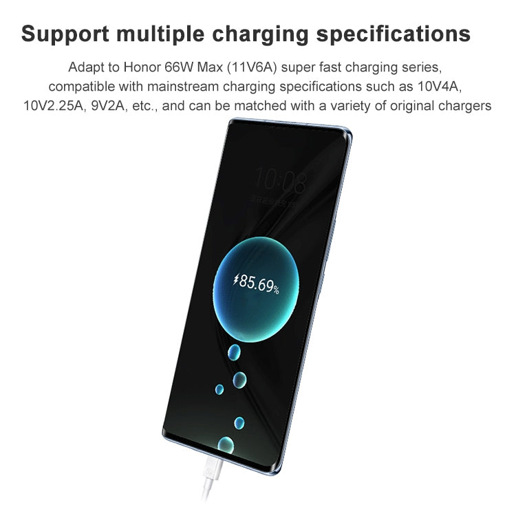 Original Honor AC790 6A USB to USB-C / Type-C Interface Charging and Transmission Data Cable, Cable Length: 1m - USB-C & Type-C Cable by Huawei | Online Shopping South Africa | PMC TechLife | Buy Now Pay Later Mobicred