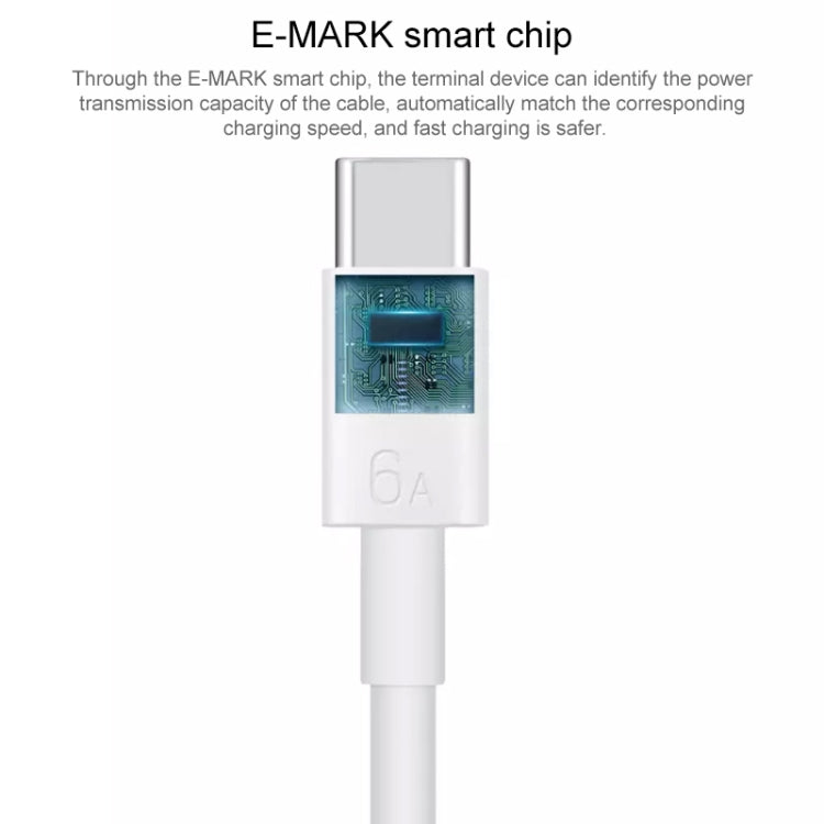 Original Huawei CC800 6A Type-C / USB-C to Type-C / USB-C Charging Data Cable, Length: 1.8m (White) - USB-C & Type-C Cable by Huawei | Online Shopping South Africa | PMC TechLife | Buy Now Pay Later Mobicred