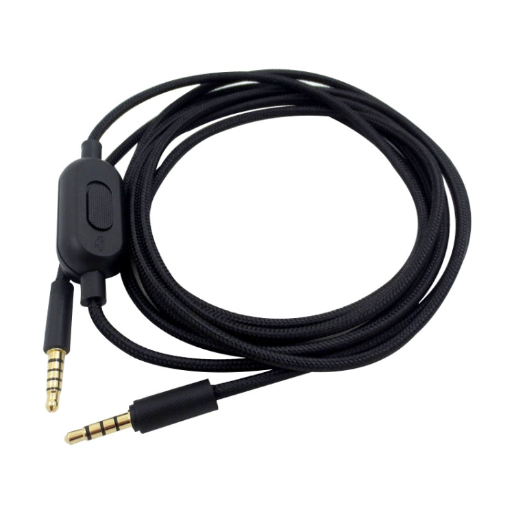ZS0159 For Logitech G433 / G233 / G Pro / G Pro X 3.5mm Male to Male Gaming Headset Audio Cable with Wire-controlled, Cable Length: 2m(Black) - Headset Accessories by PMC Jewellery | Online Shopping South Africa | PMC Jewellery | Buy Now Pay Later Mobicred