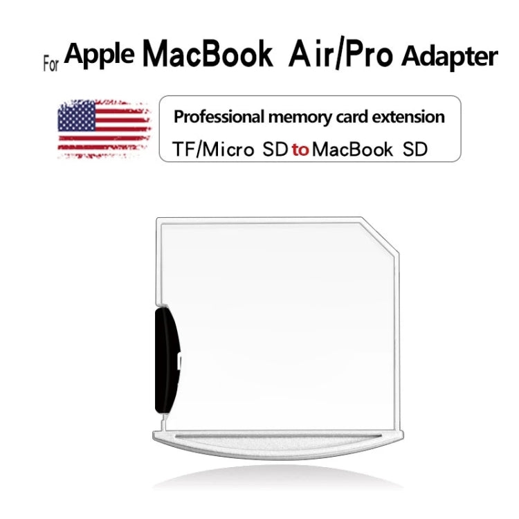 Micro SD / TF Card to SD Adapter for MacBook Air / Pro, Support up to 512GB (White) - Cable & Adapter by PMC TechLife | Online Shopping South Africa | PMC TechLife