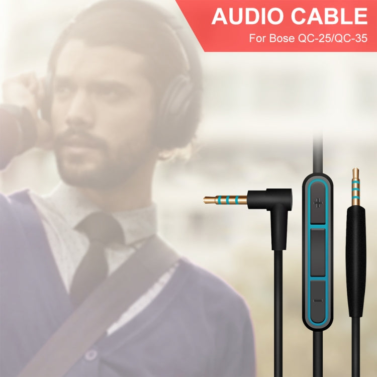 ZS0009 3.5mm to 2.5mm Audio Cable for Boshi QC25 QC35 OE2 LIVE2 AKG Y50 Y40(Black) - free shipping - PMC Jewellery - Order now!
