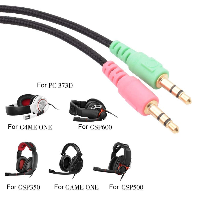 ZS0076 PC Version Gaming Headphone Cable for Sennheiser PC 373D GSP350 GSP500 GSP600 G4ME ONE GAME ZERO - Headset Accessories by PMC Jewellery | Online Shopping South Africa | PMC Jewellery | Buy Now Pay Later Mobicred