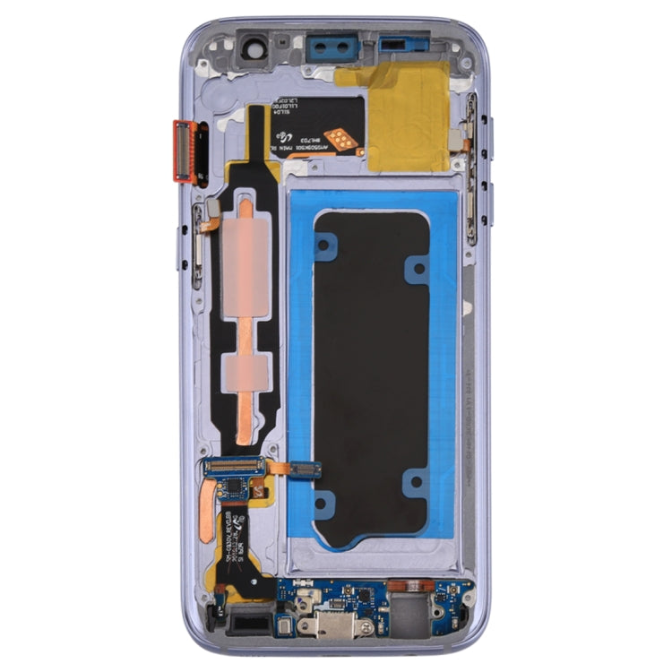 OLED LCD Screen for Galaxy S7 / G930V Digitizer Full Assembly with Frame (Grey)