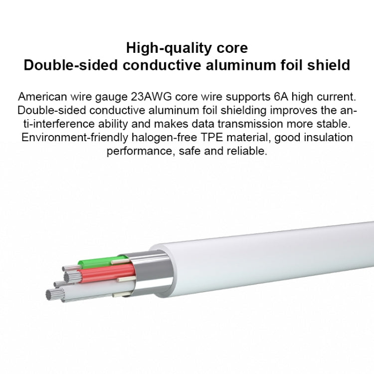 Original Huawei CC790 USB Type-A to USB-C / Type-C Interface 6A Data Cable, Cable Length: 1m(White) - free shipping - PMC Jewellery - Order now!