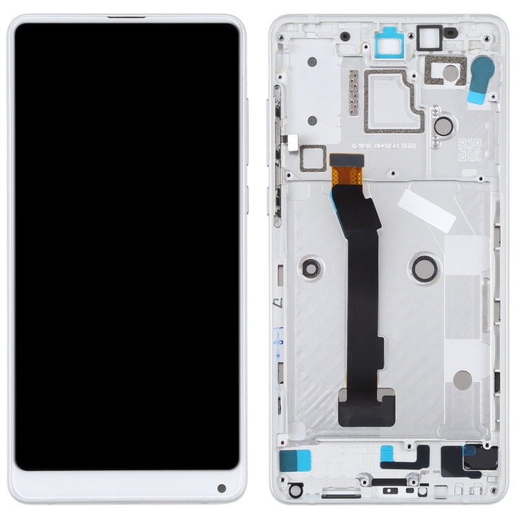 LCD Screen and Digitizer Full Assembly with Frame for Xiaomi MI Mix 2S(White)