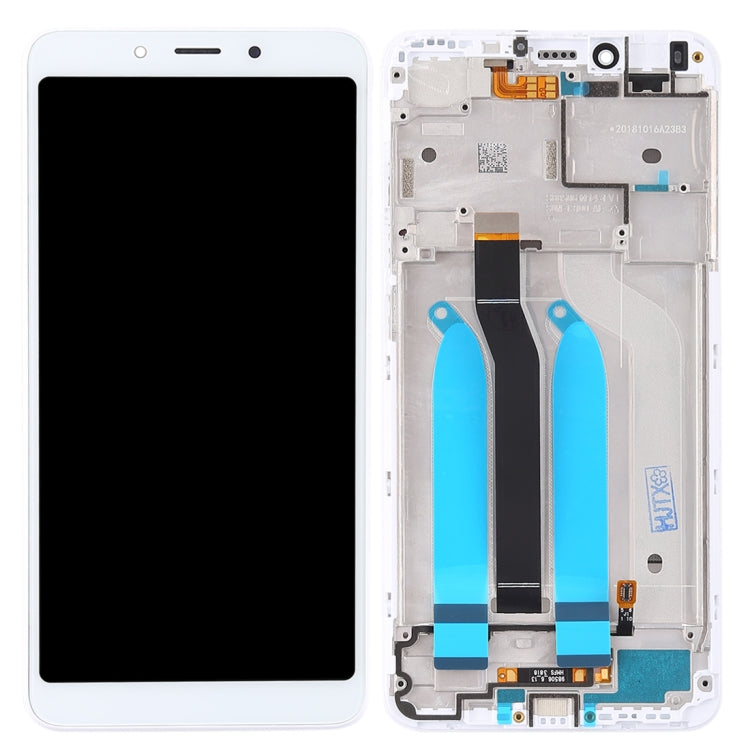 TFT LCD Screen for Xiaomi Redmi 6A / Redmi 6 Digitizer Full Assembly with Frame(White)
