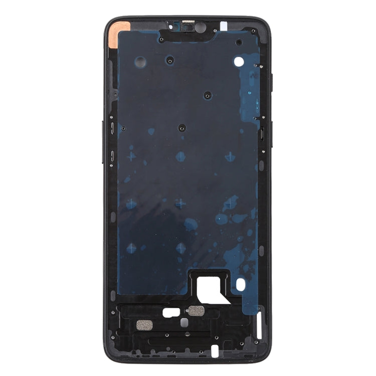 For OnePlus 6 Front Housing LCD Frame Bezel Plate with Side Keys (Frosted Black)
