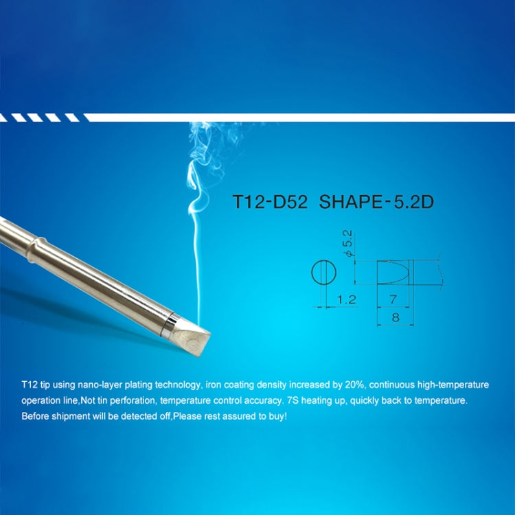 QUICKO T12-D52 Lead-free Soldering Iron Tip - Soldering Iron Tip by Quicko | Online Shopping South Africa | PMC Jewellery | Buy Now Pay Later Mobicred