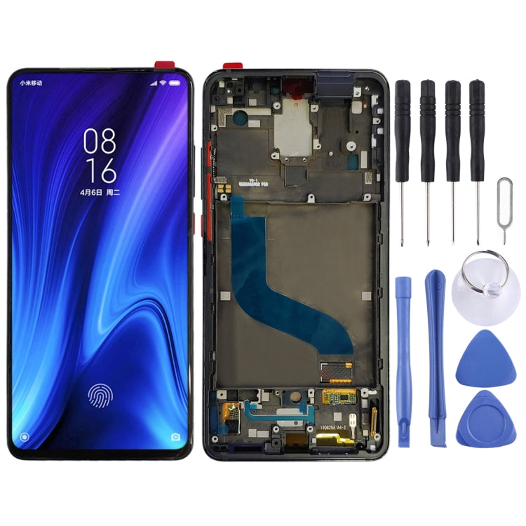 Original AMOLED LCD Screen for Xiaomi 9T Pro / Redmi K20 Pro / Redmi K20 Digitizer Full Assembly with Frame(Black)